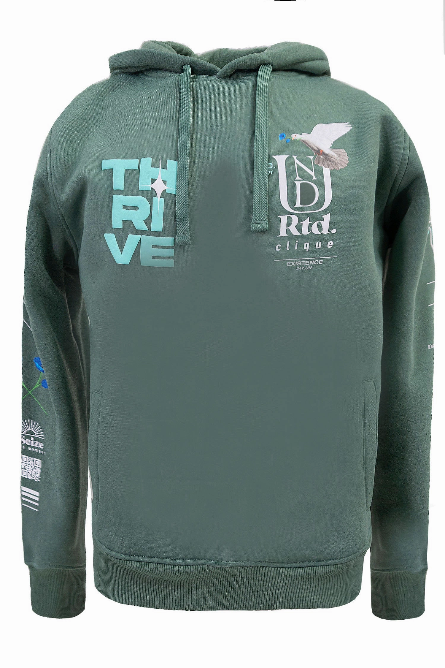 Men's Thrive and Prosper Graphic Hoodies Sleek Outer