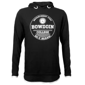 Bowdoin College Miles Hooded Tee from MV Sport product date night charm camping suitable