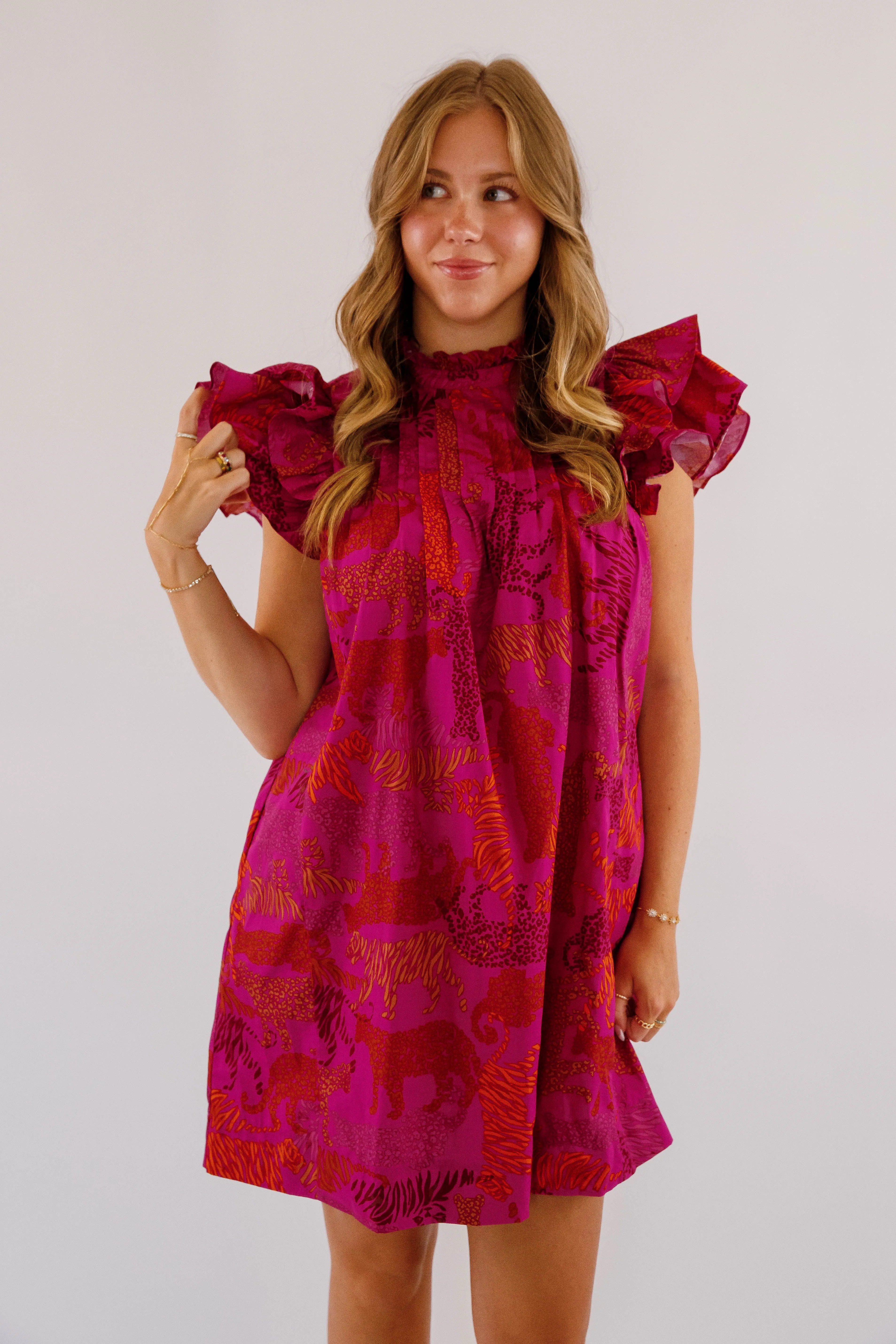 The Eye Of the Tiger Dress Modern Waistband Flattering Shape Wear