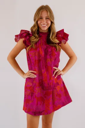 The Eye Of the Tiger Dress Elegant Charm Statement-Buttons