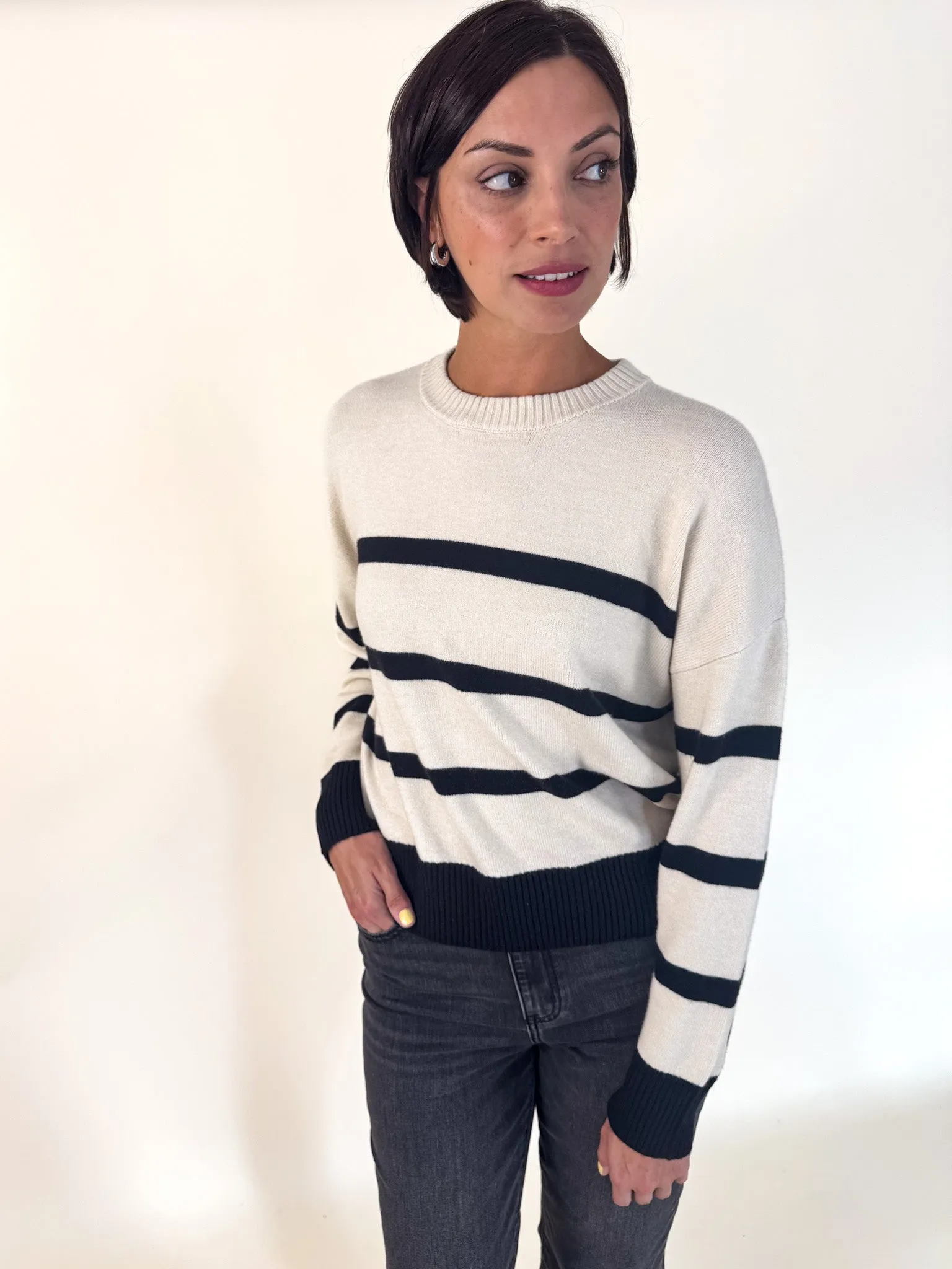 Casual Cozy Natural Fiber Blend [Z SUPPLY] Jordane Striped Sweater