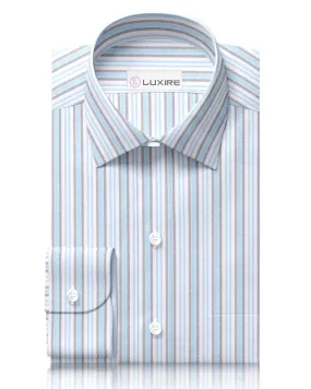 Oxford: Shades of Blue Stripes Shirt Stylish Appearance