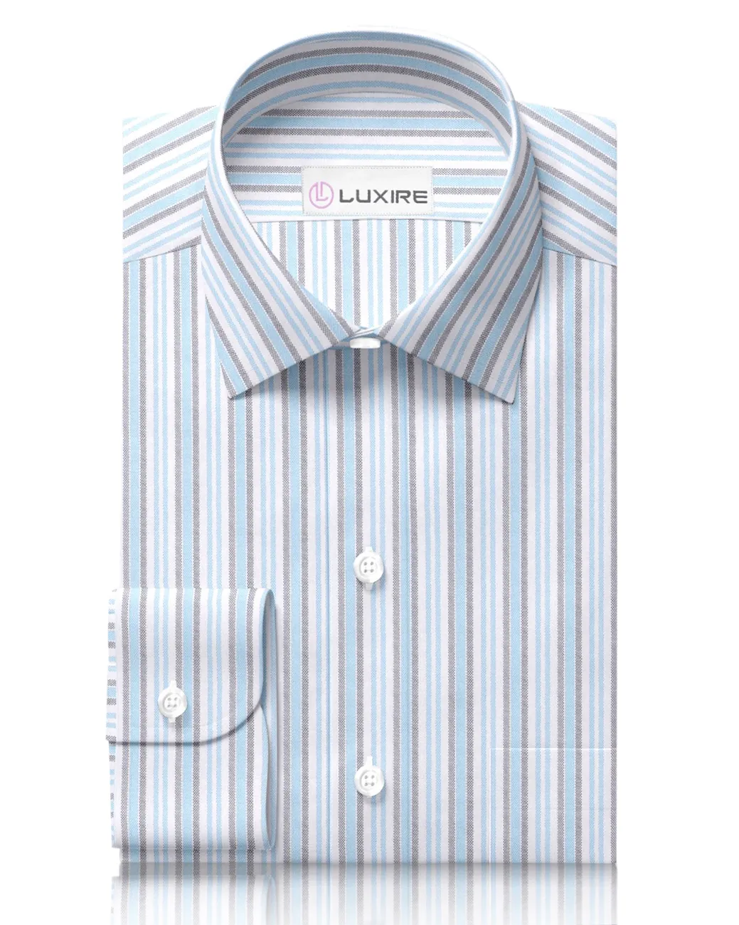 Oxford: Shades of Blue Stripes Shirt Stylish Appearance