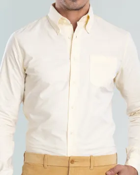 Anti-static Pale Yellow Oxford Shirt