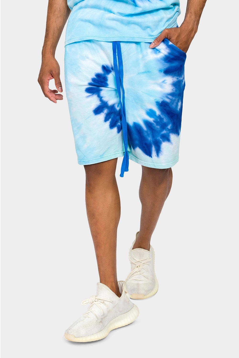 Chilly Weather Wear Pastel Contrast Swirl Tie Dye Cotton Shorts