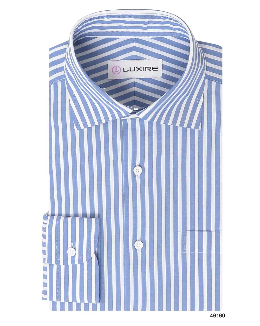 Relaxed Wear Active Layering Cobalt Blue Bengal Stripes