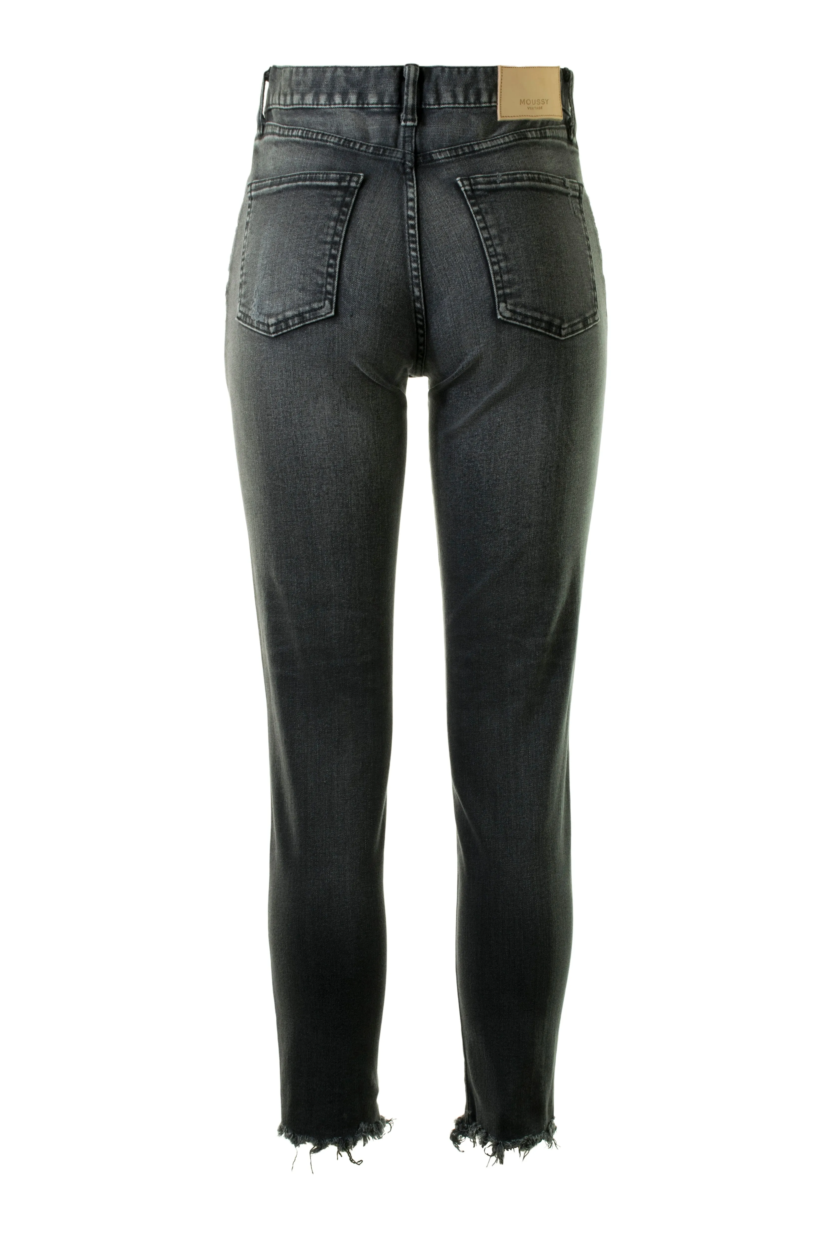 MOUSSY VINTAGE Westcliffe Skinny High-waisted Denim Jean in Light Black Casual Luxury Winter Warmth