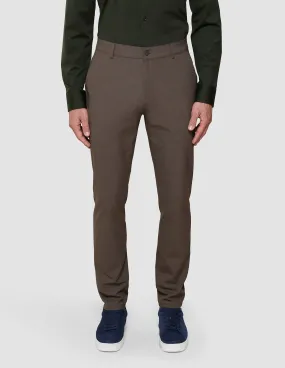 Breathable Style Easy Wear Essential Pants Slim Saddle Brown Melange