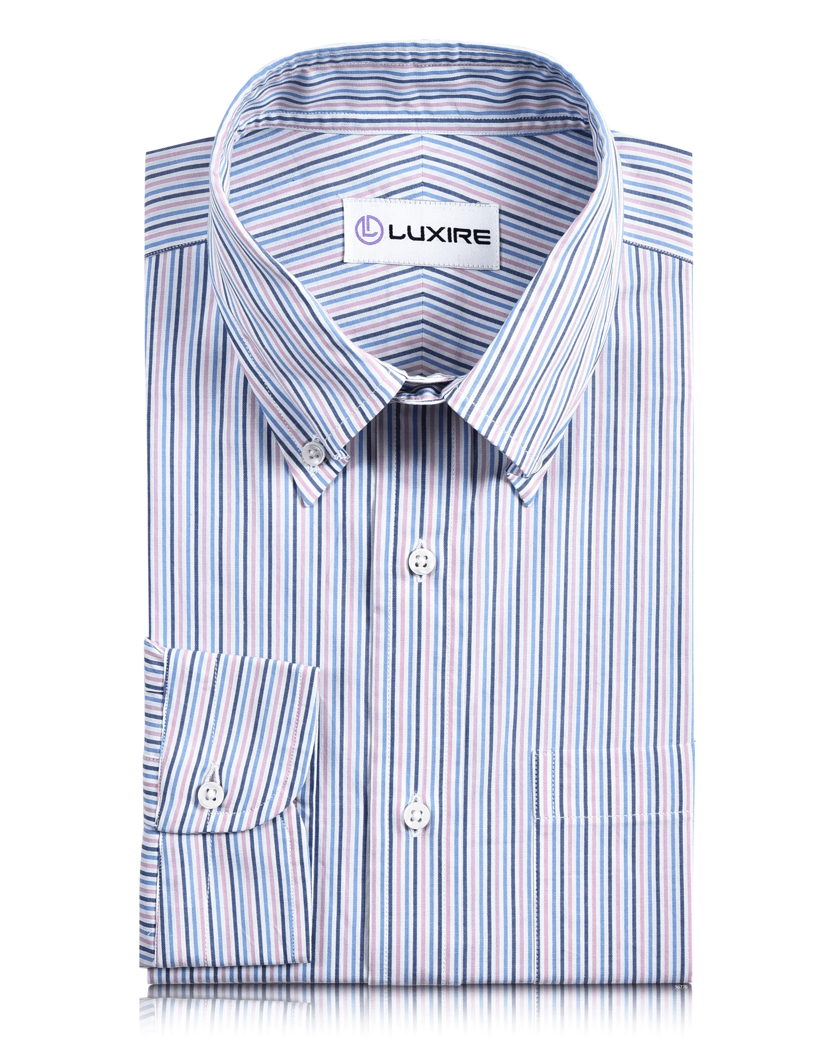 Workwear Approved Pink White Blue Alternate Stripes Shirt