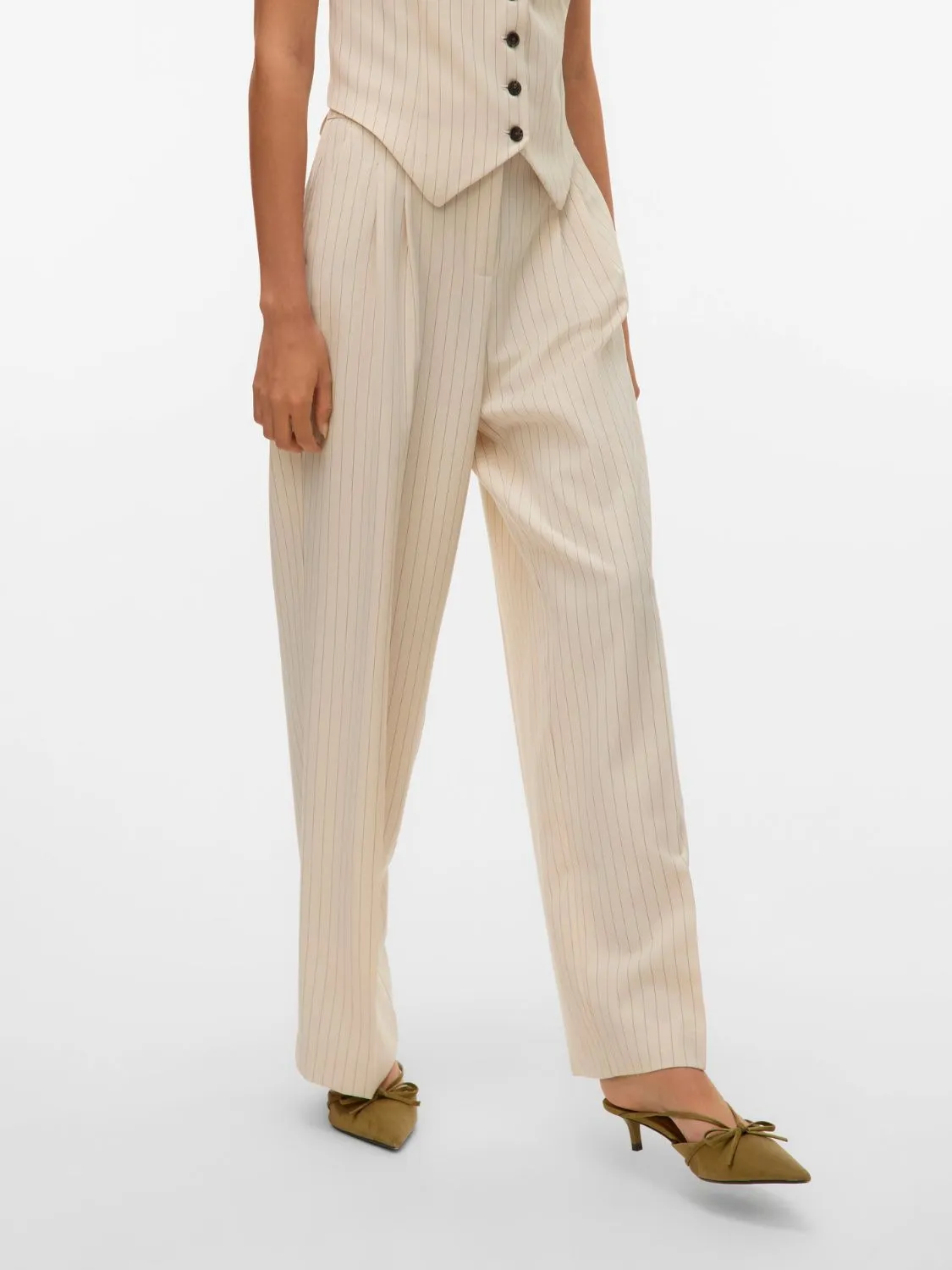 Pinstripe Wide Fit Tailored Pants Affordable Outdoor Adventure Artist Vibe