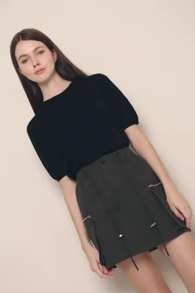 Local Artisan Piper Utility Skirt Olive