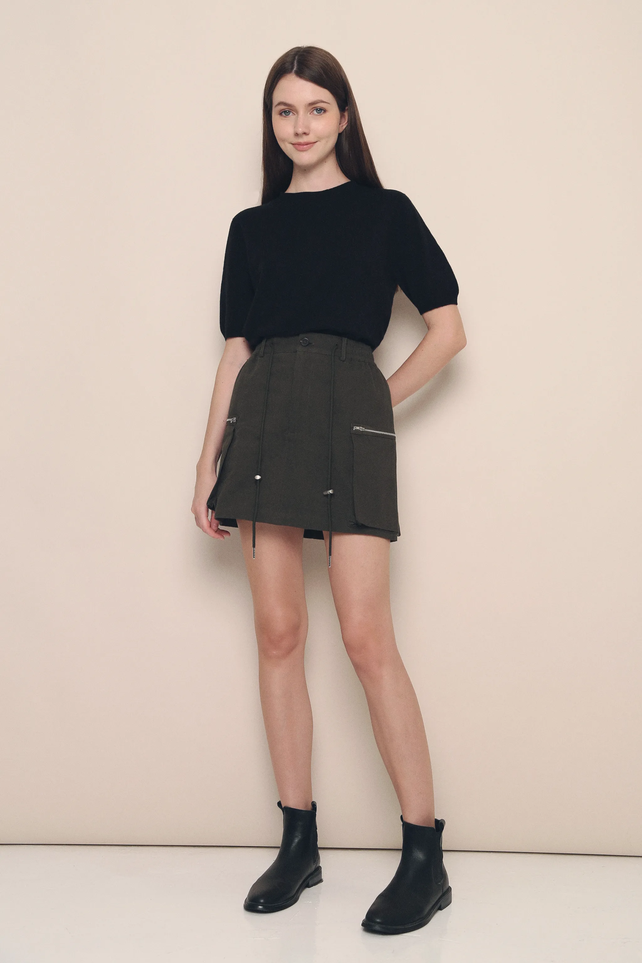 Aesthetic Fit Piper Utility Skirt Olive