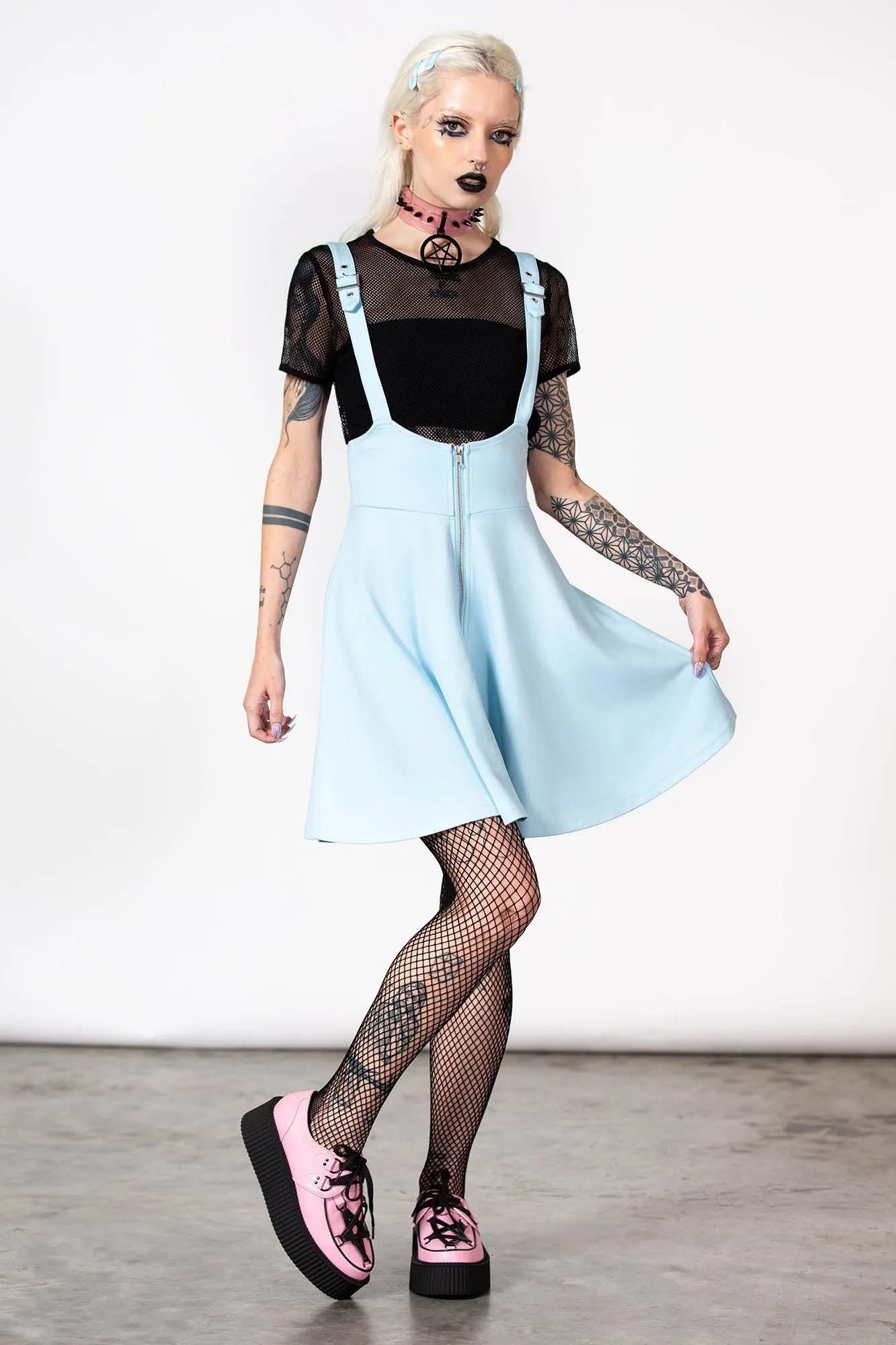 Basic Layers Suspend Me Statement Skirt [PASTEL BLUE]