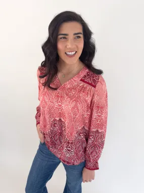 Comfy Look Active Lifestyle Brandi V-Neck Blouse