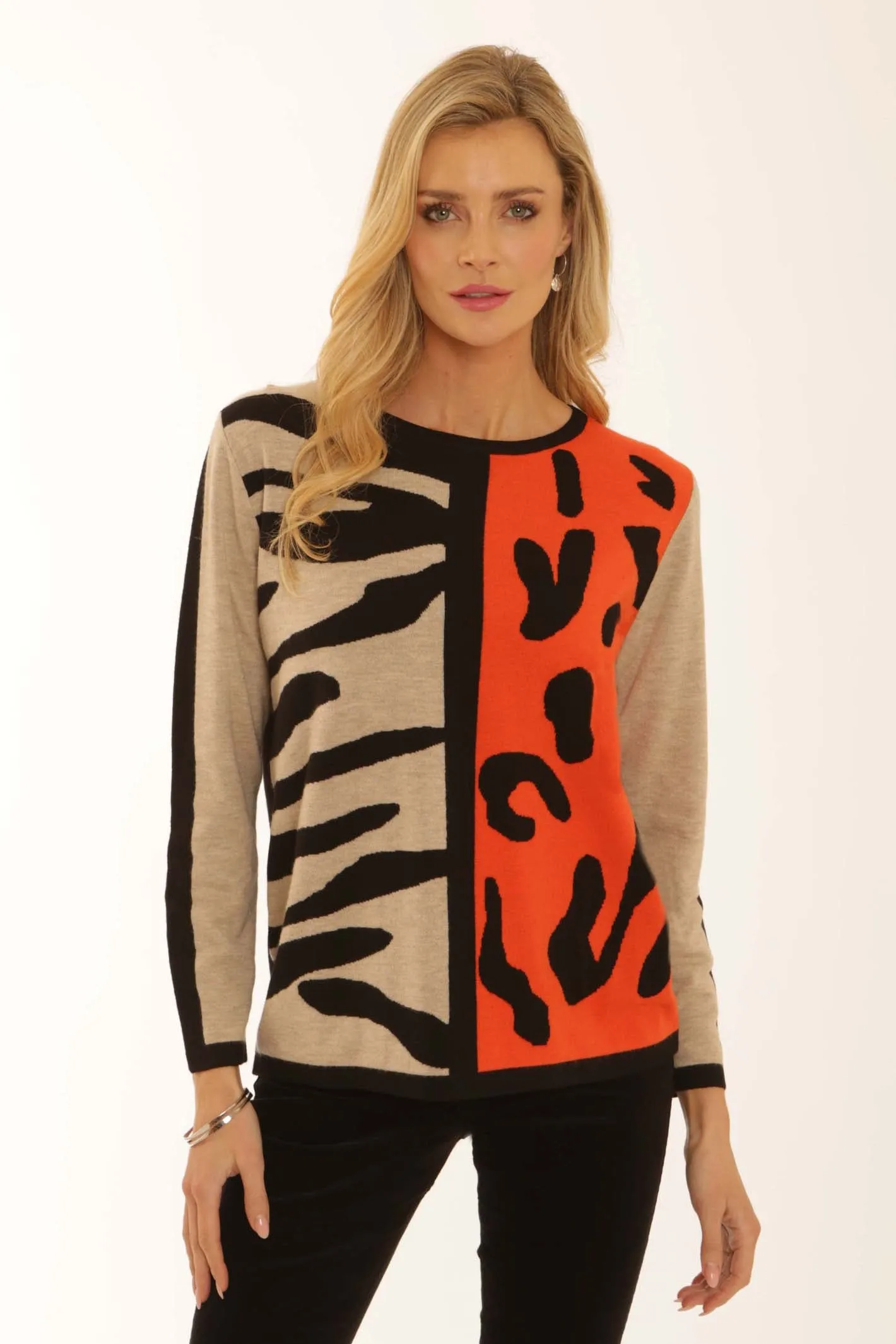 Recycled Polyester Blend Pomodoro Clothing Animal Mix Jumper 12557