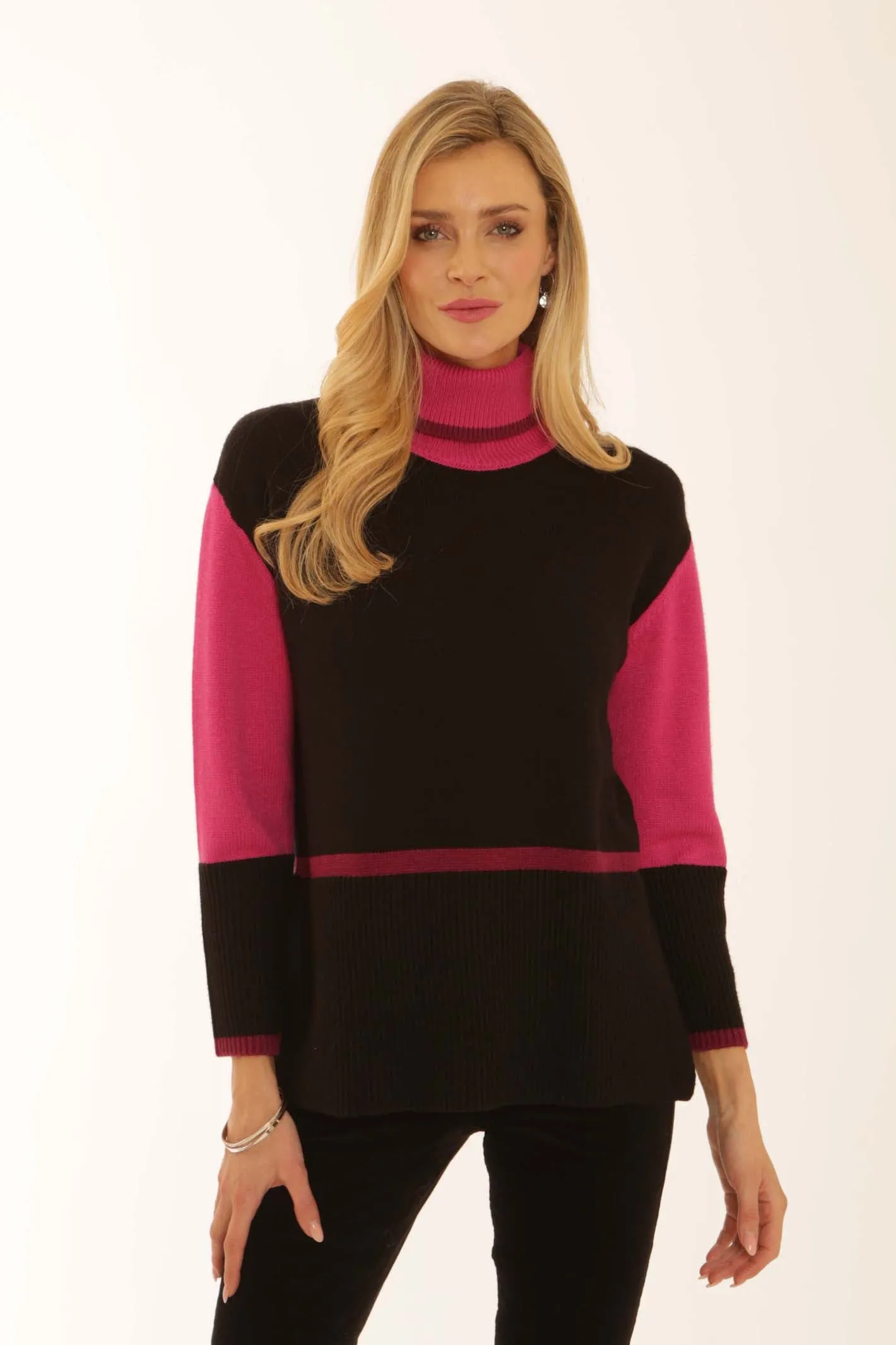 hypoallergenic material Pomodoro Clothing Roll Neck With Tipping 32550
