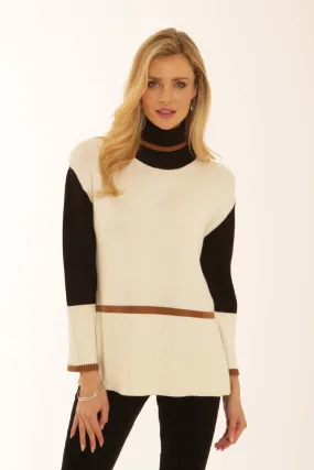 Resilient Fabric Blend Pomodoro Clothing Roll Neck With Tipping 32550