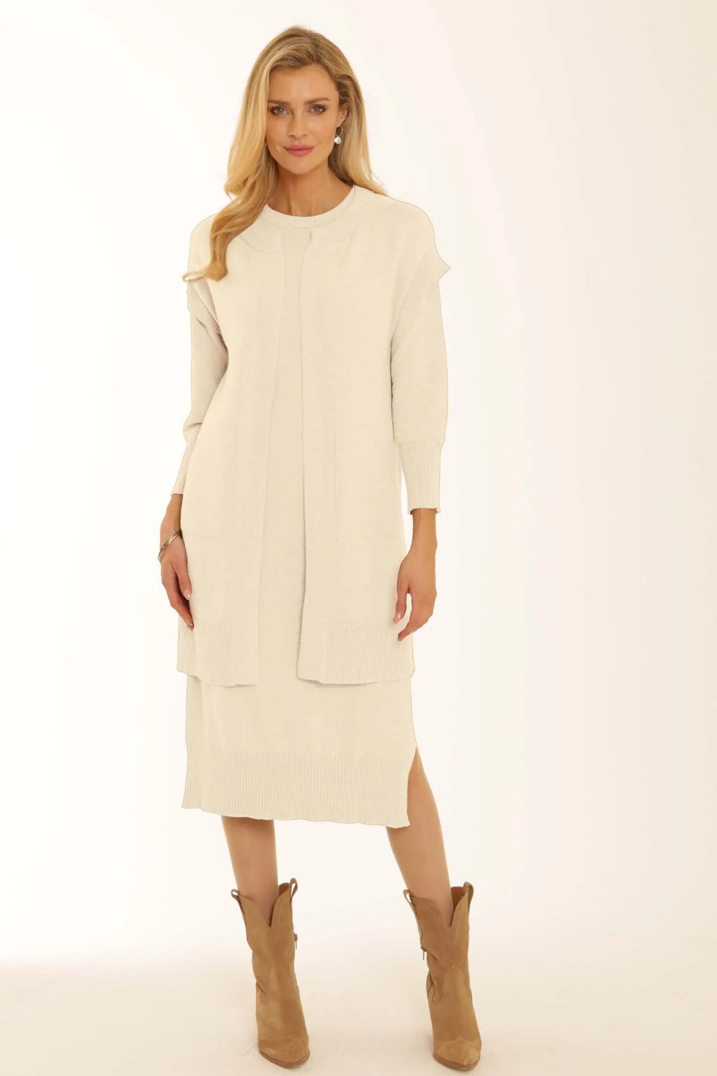 Pomodoro Clothing Sleeveless Cardigan 32554 Unstructured Fit Noise Reduced Zipper