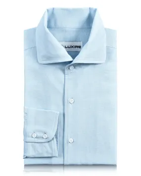 Powder Blue Linen Shirt Loose style
