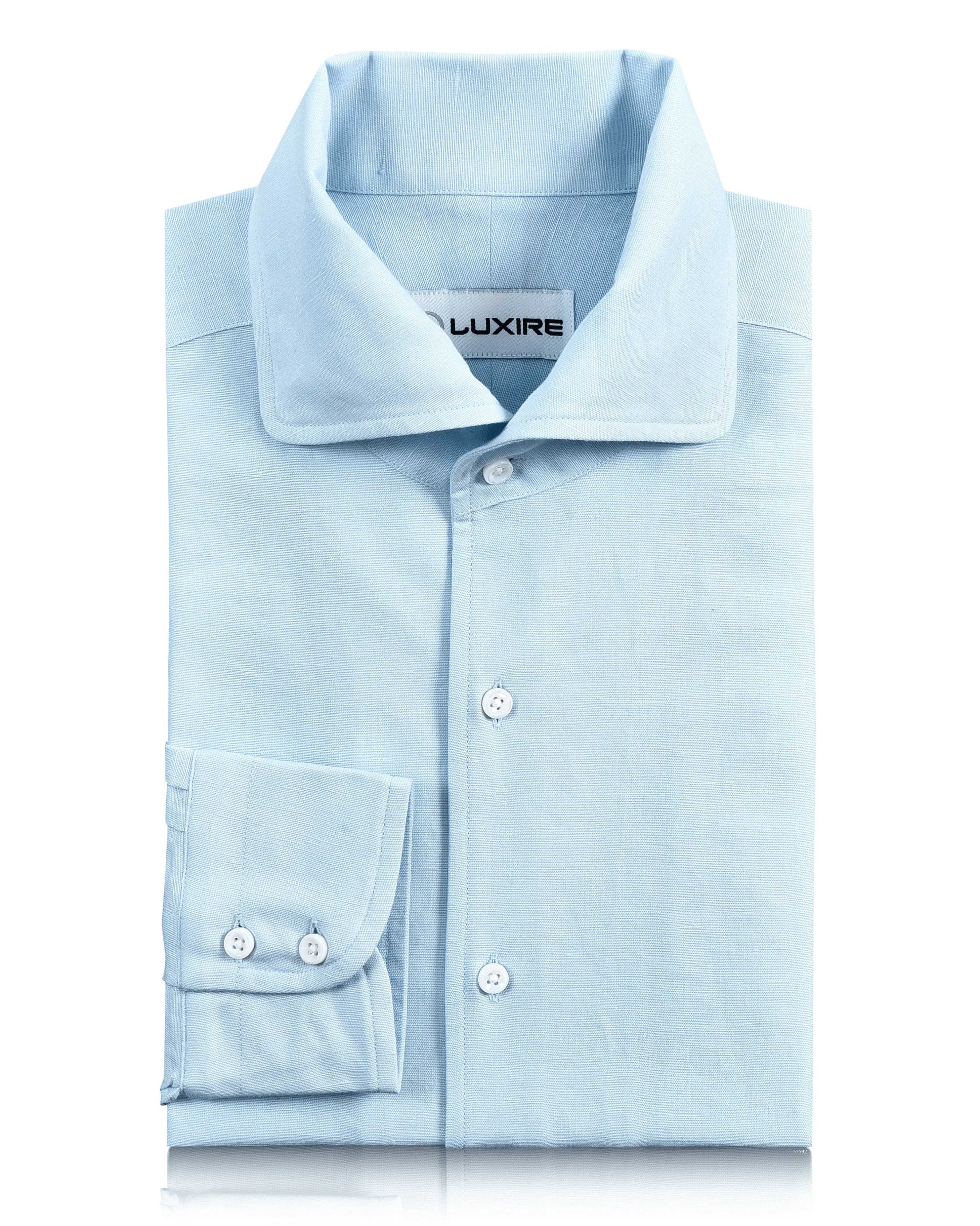Powder Blue Linen Shirt Loose style