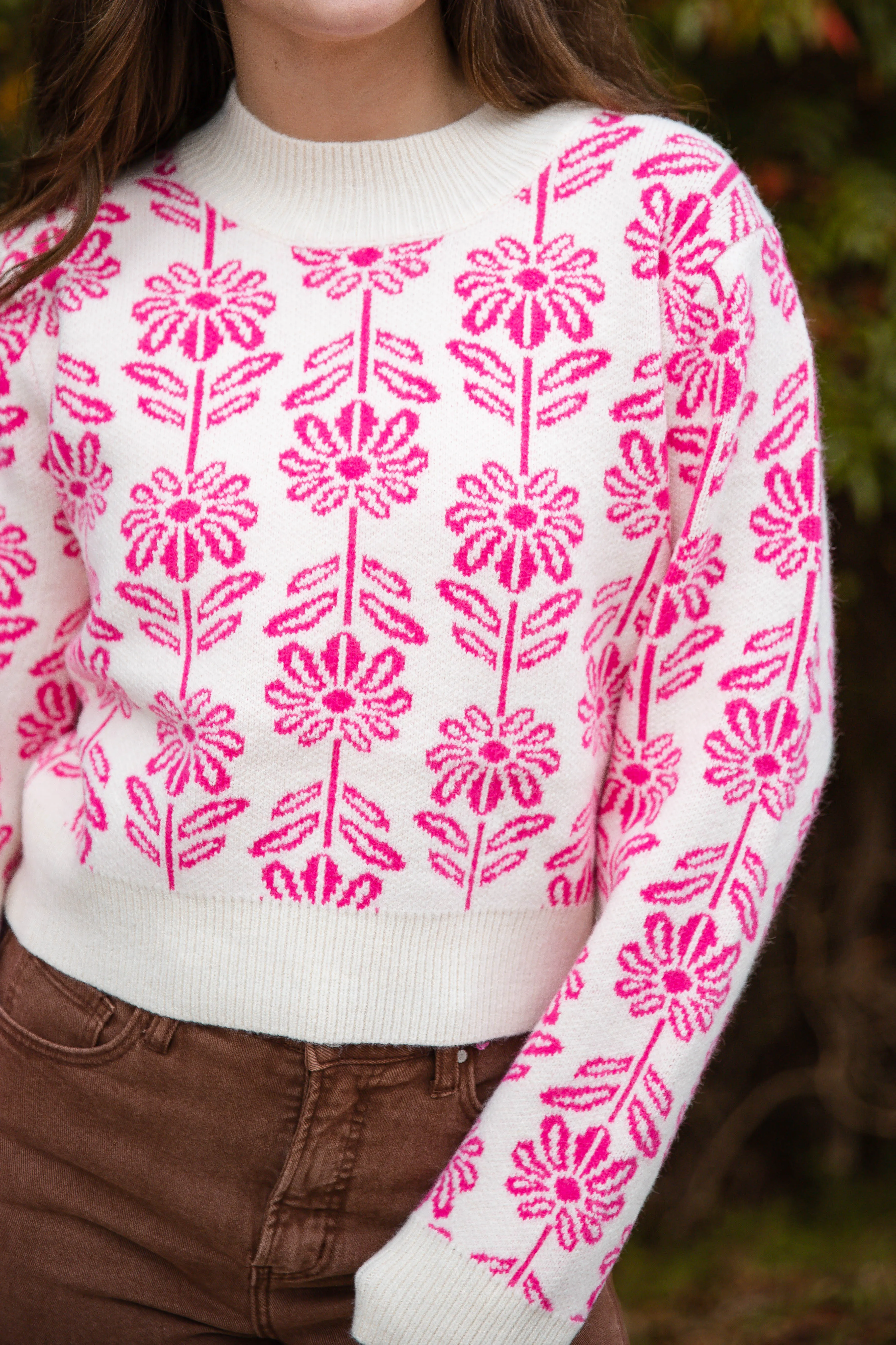 Winter Comfort Wear Power in Patience Sweater-Pink