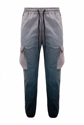 Relaxed Comfort Look AdjustableWaistband Men's Gradient Nylon Utility Jogger Pants