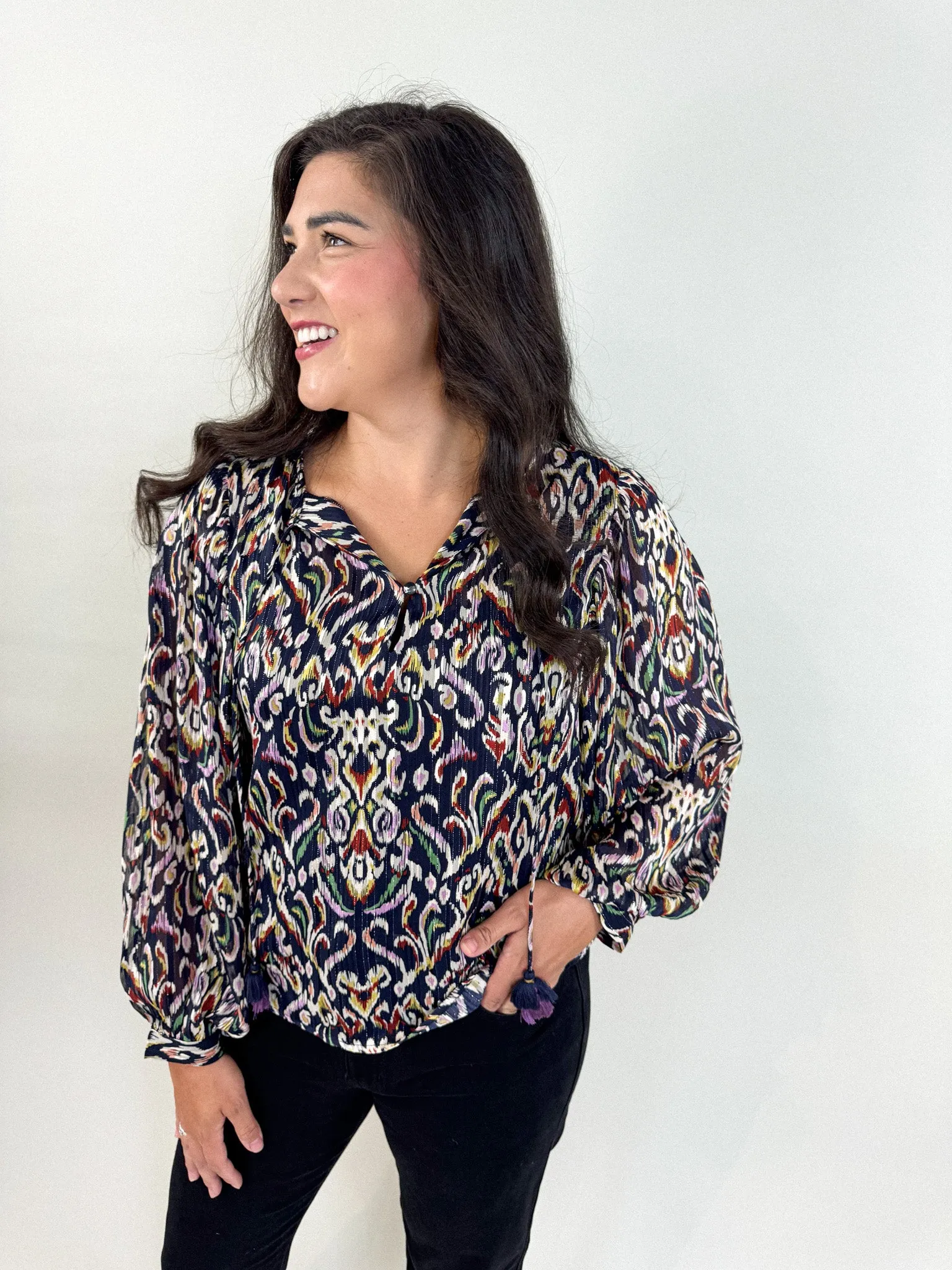 Navy Melly Blouse Comfy Design