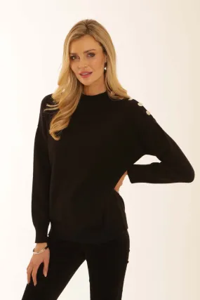 Pomodoro Clothing Button Detail Jumper 32552 Ventilation Panel