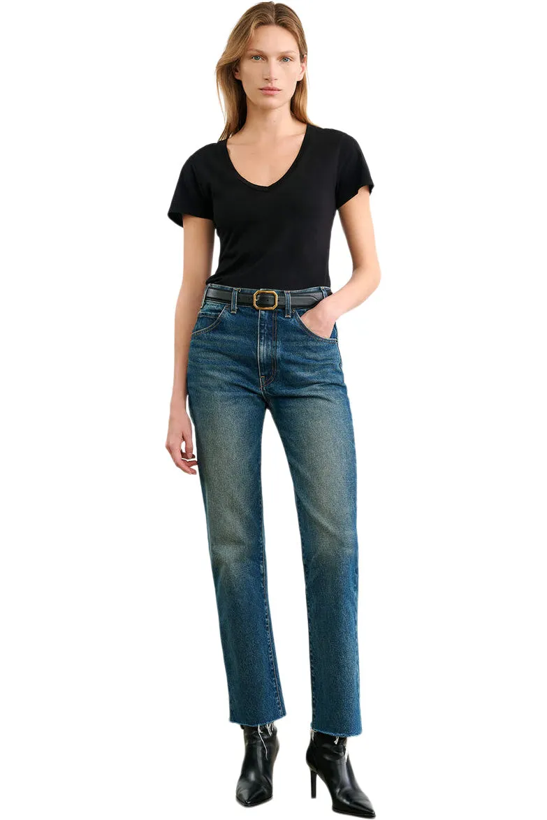 Nili Lotan Calla Jeans in Simon Wash Flattering Style Resilient material