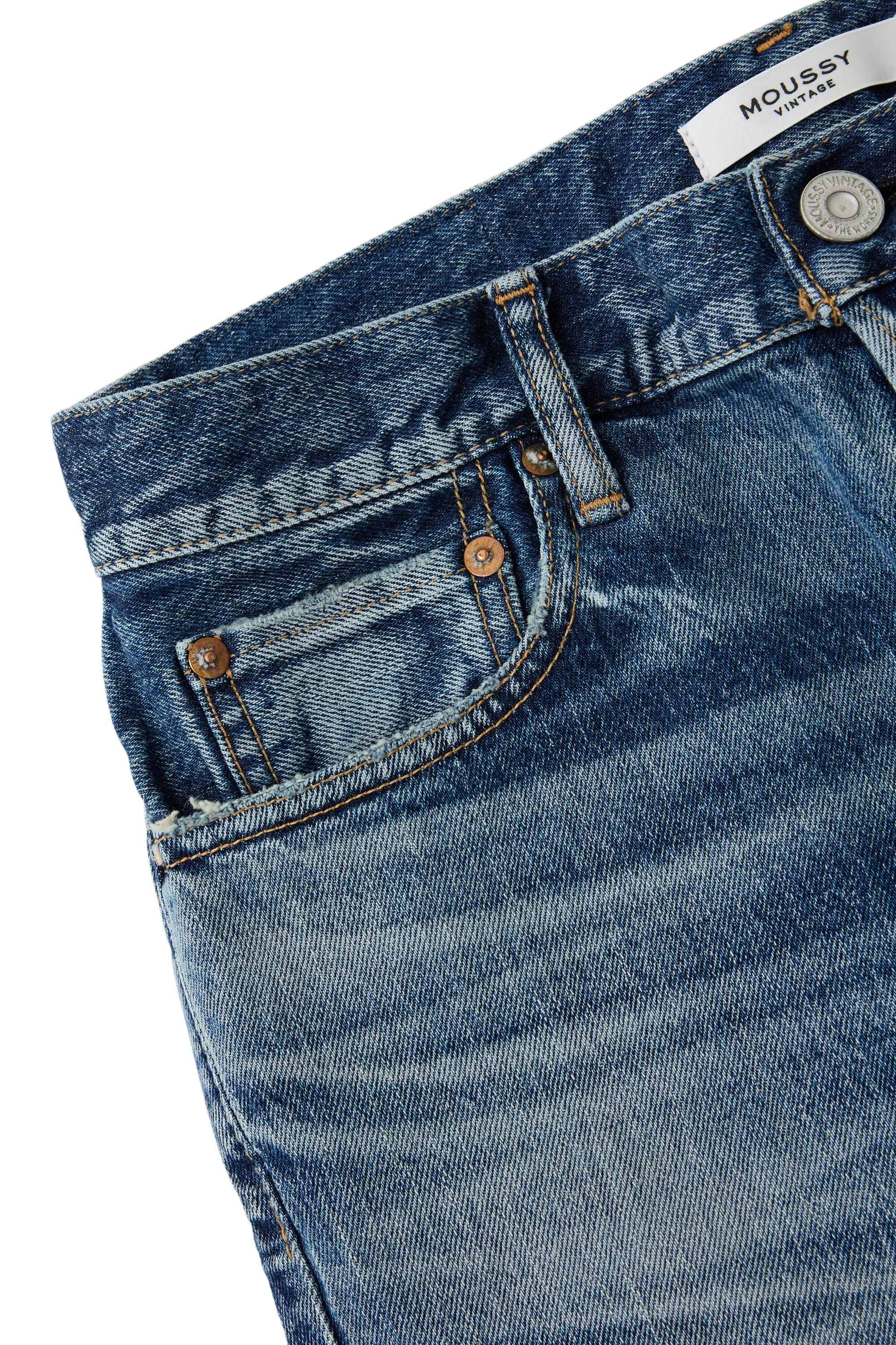 Eco Conscious Denim Moussy Denim Sycamore Tapered Jeans in Blue