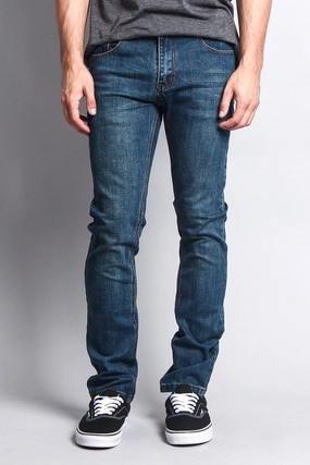 Premium Denim Skinny Fit Jeans (Desert Blue) Roomy Fit