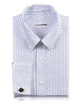 Print: Blue Flower on White Printed Shirt Resort Wear