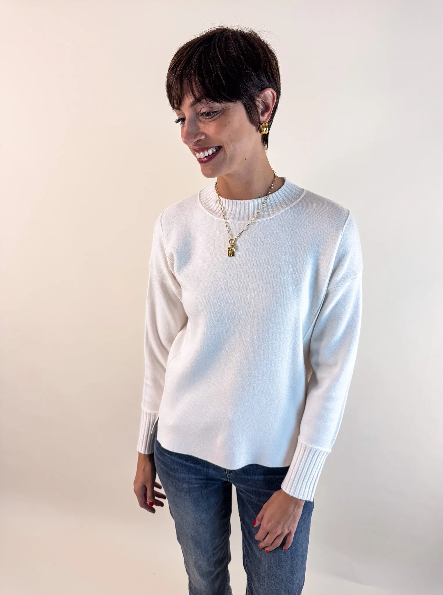 Maren Mock Neck Sweater Layered Must-Have Essential Layering