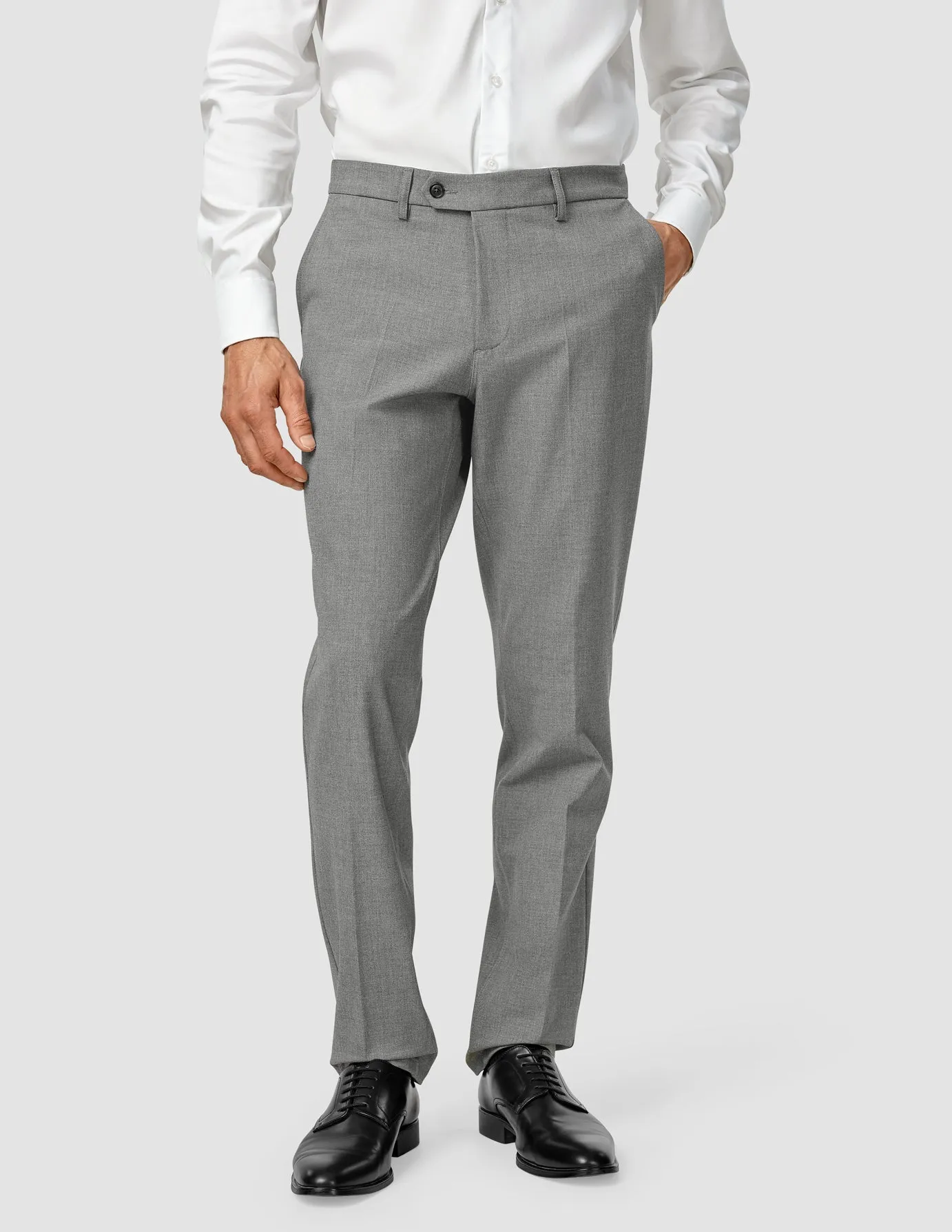 Essential Suit Pants Regular Cloud Grey Light Reflective Details Slim Wear Design