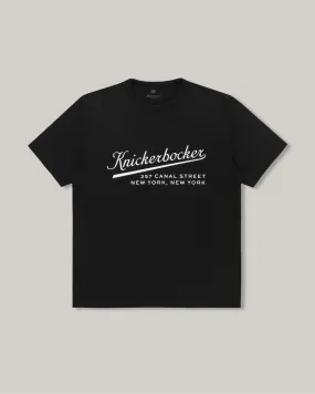 KNICKERBOCKER STADIUM HEAVYWEIGHT T-SHIRT - BLACK Zero Waste Production