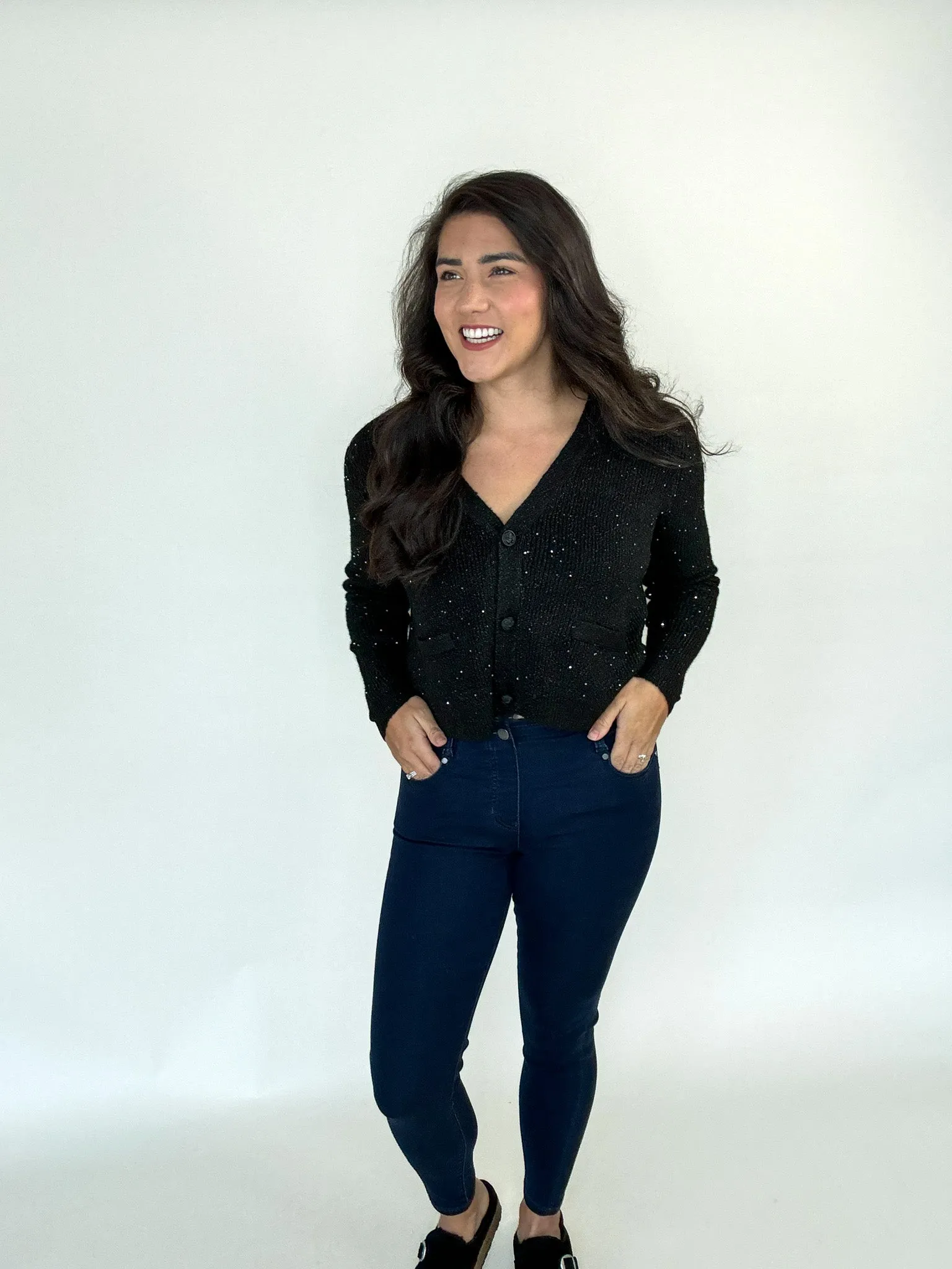 Chilly Season Wear Elastic hem Aero Cardigan