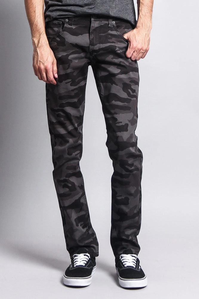 Men's Camo Skinny Jeans Loose cut Basic Style