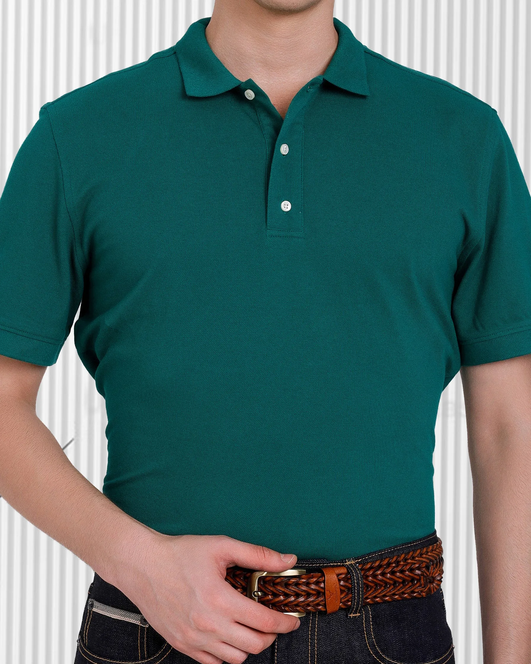 Racing Green Polo High-Quality Fabric Gender Neutral