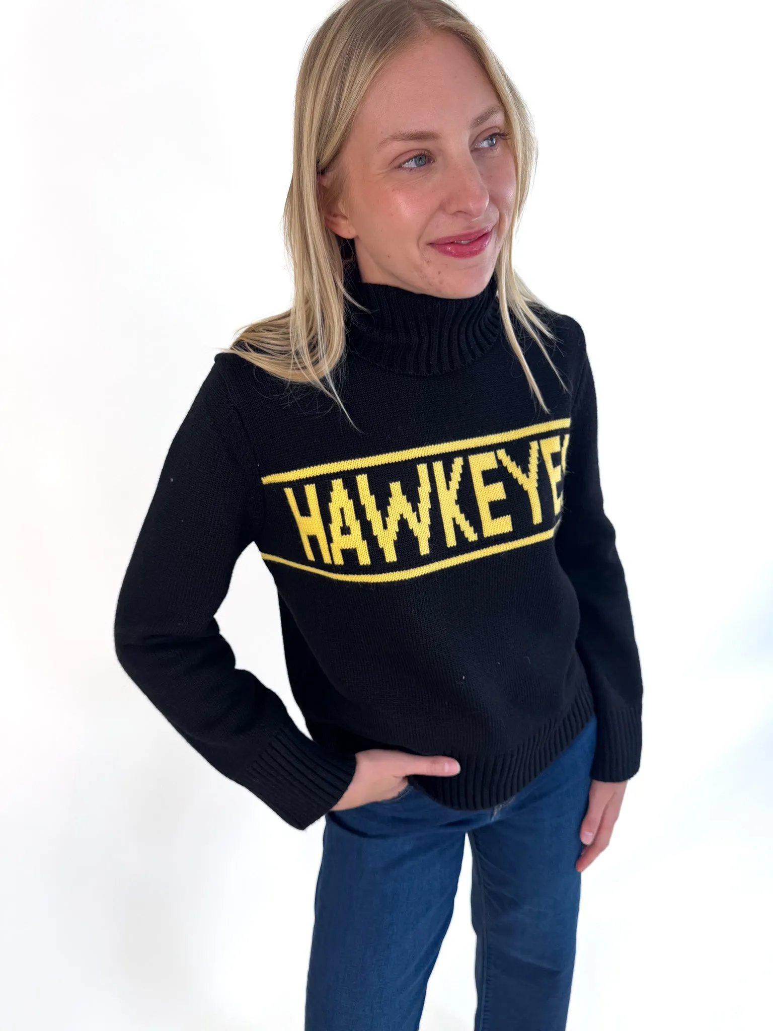 Luxury Knit Warm and Cozy Railway Rolled Turtleneck Sweater