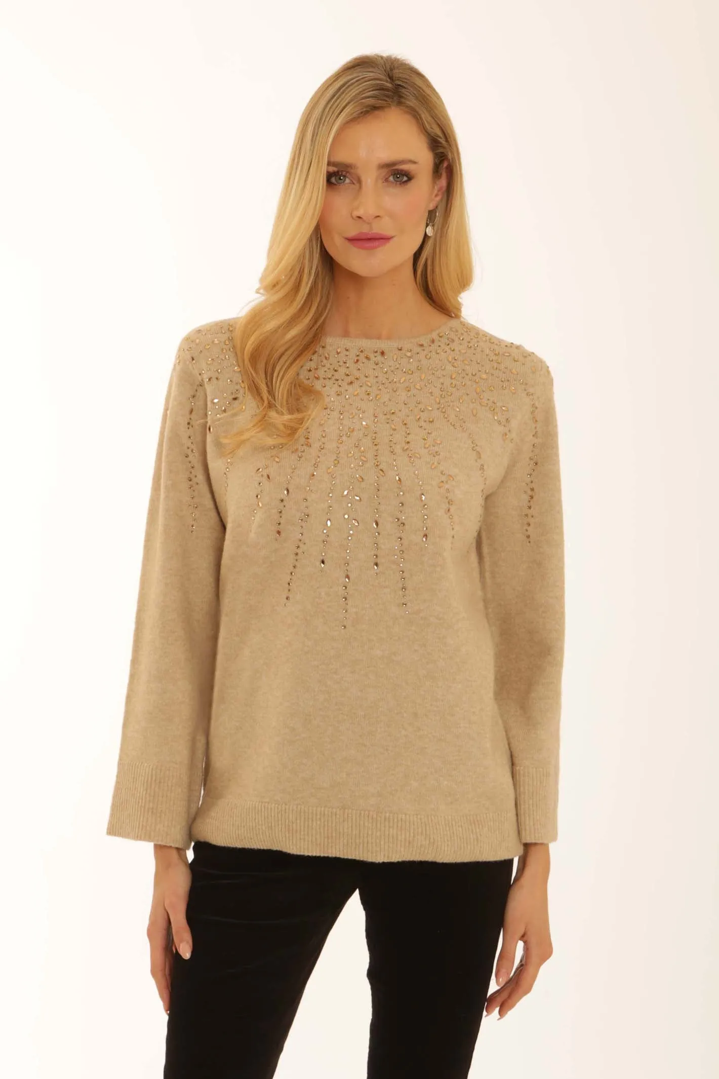 PaddedInsulation Printed Blouse Pomodoro Clothing Embellished Jumper 12564