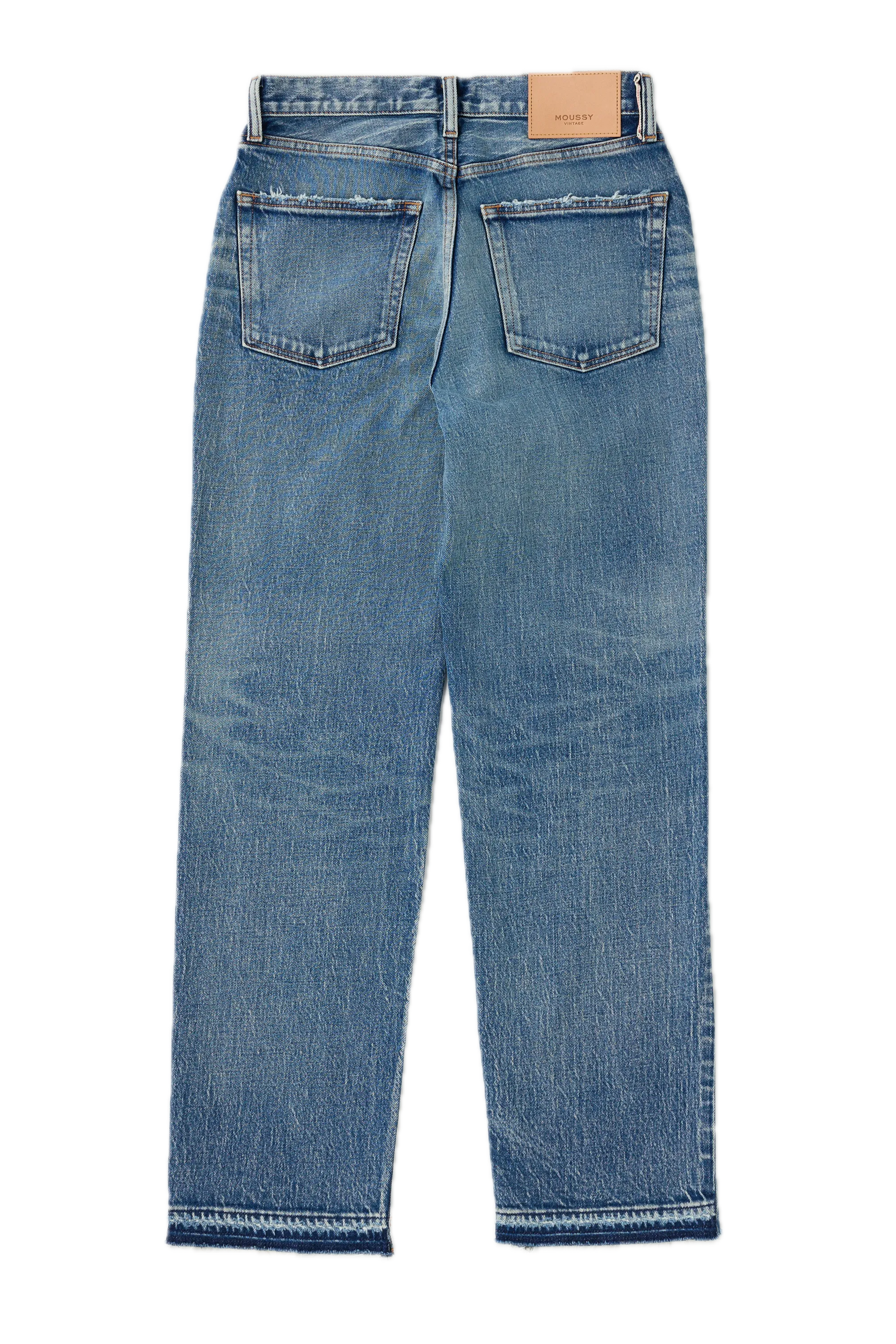 Moussy Denim Williamsville Straight in Blue Lifestyle Choice Zip Fly Closure