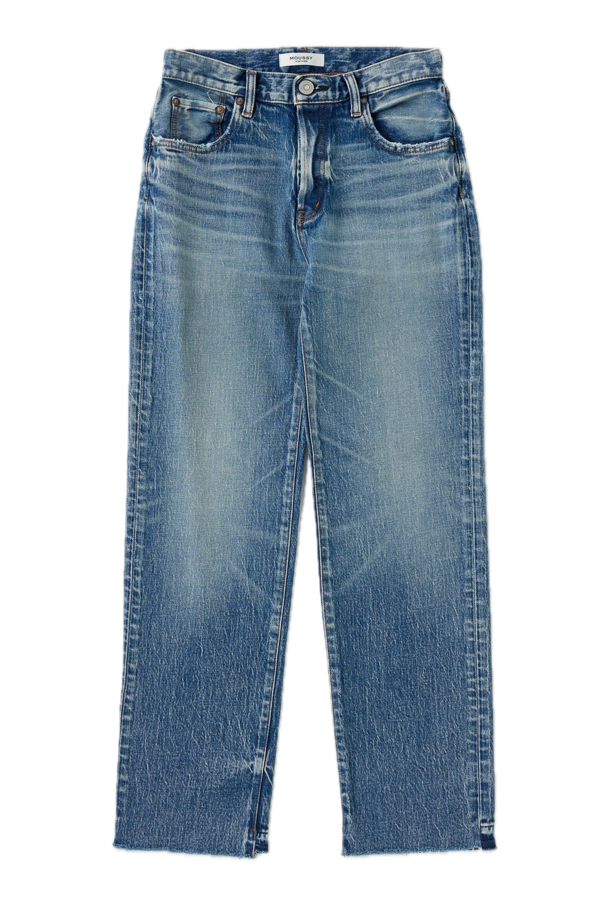 Non Fade Fabric Moussy Denim Williamsville Straight in Blue