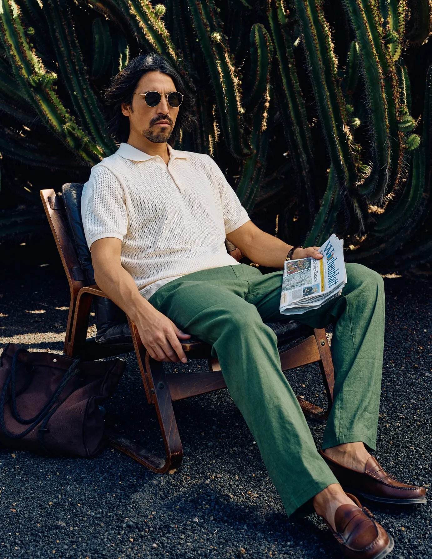 Refined Linen Pants Clover Green Stylish Look Tough Wear