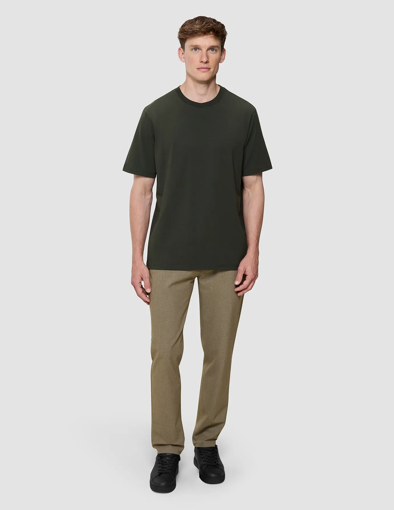 Supima T-shirt Box Fit Green Night Breathable Comfort Wear crew neck