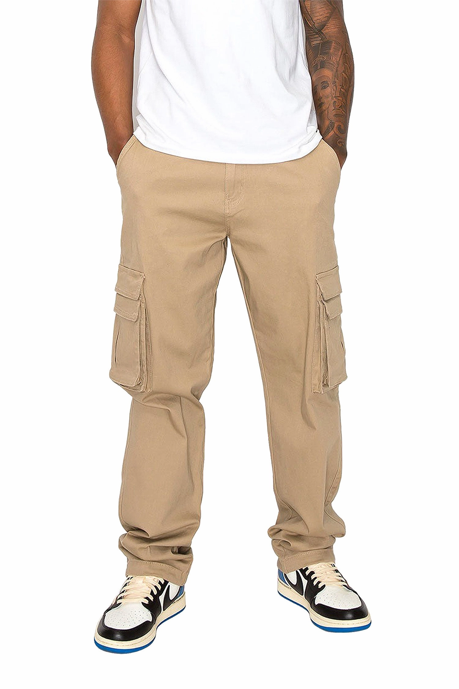 Casual Active Men's Baggy Relaxed Fit Multiple Pocket Cargo Pants