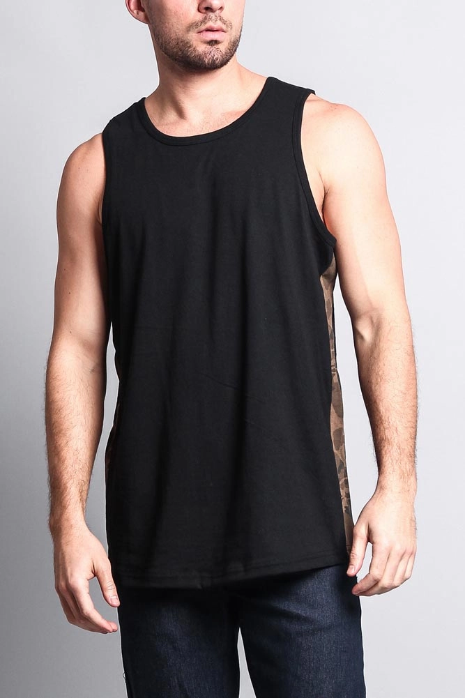 Men's Tank Top with Accent Band AntiBacterial Coating
