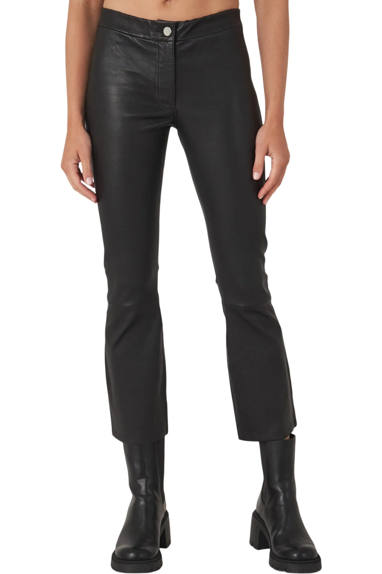 Repeat Cashmere Leather Pants Polyester fabric