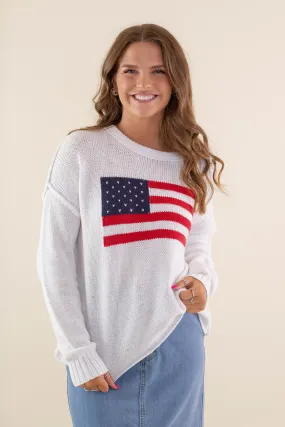 Comfy Winter Wear RESTOCK: All American Sweater-White