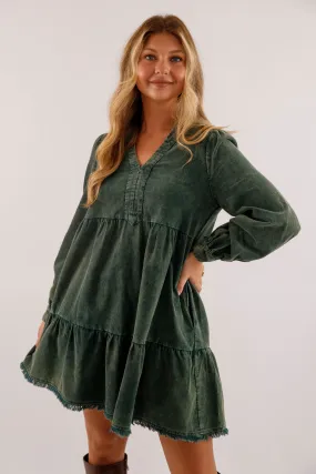 RESTOCK: Hope of It All Dress-Green Sophisticated Style Urban Fit