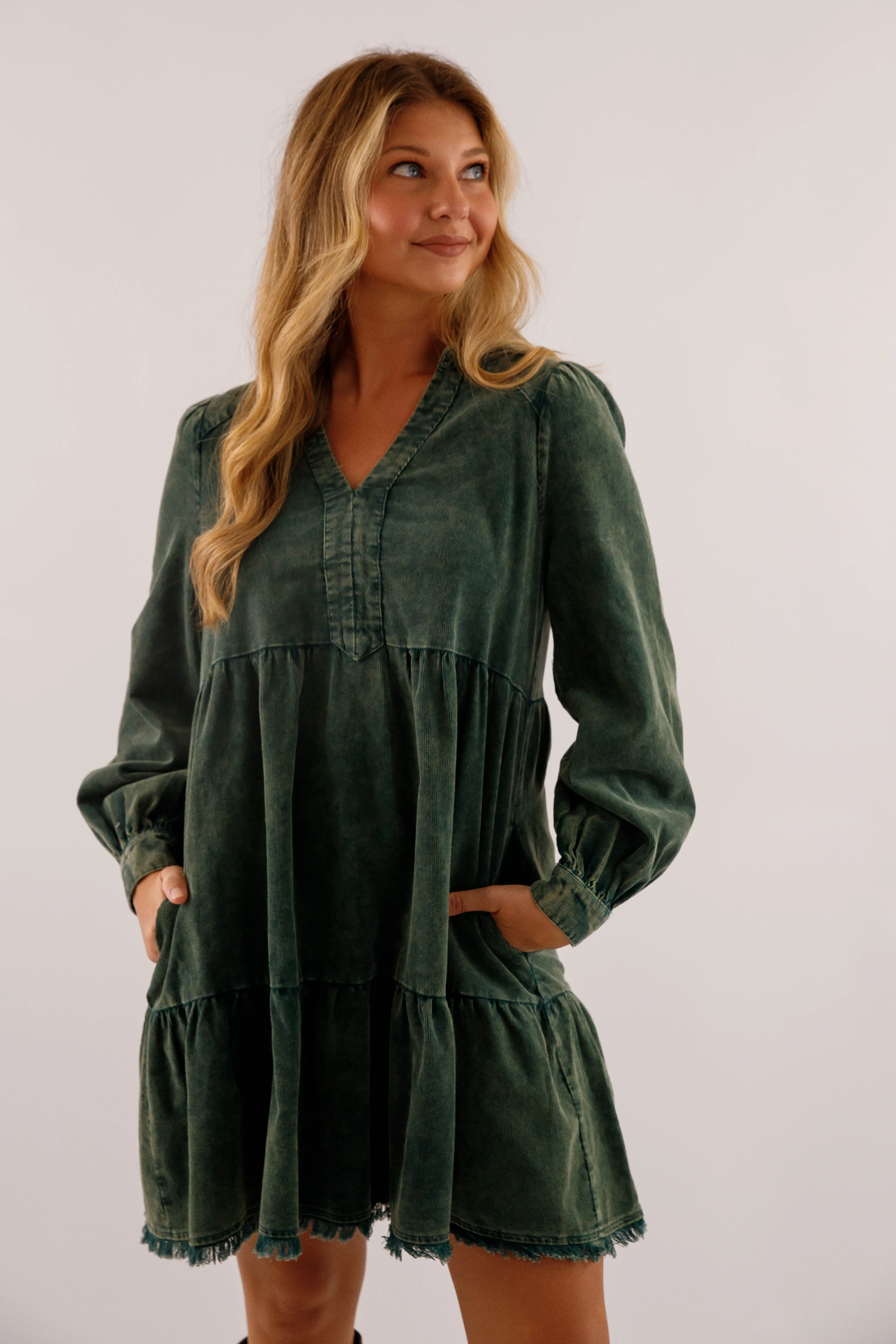 Refined Mood RESTOCK: Hope of It All Dress-Green
